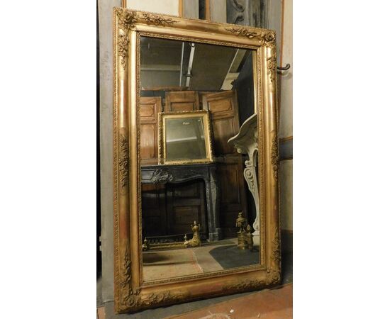 specc412 - specchiera dorata, epoca '800, cm L 80 x H 132