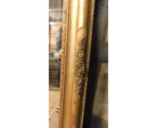 specc412 - specchiera dorata, epoca '800, cm L 80 x H 132