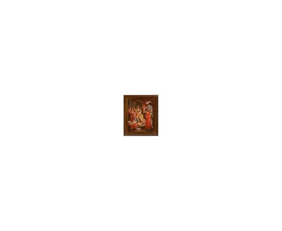Dipinto olio su tela  raffigurante"Gesù davanti al Sinedrio"  XVIII