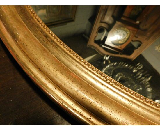 specc415 - specchiera ovale, epoca '800, cm L 82 x H 94