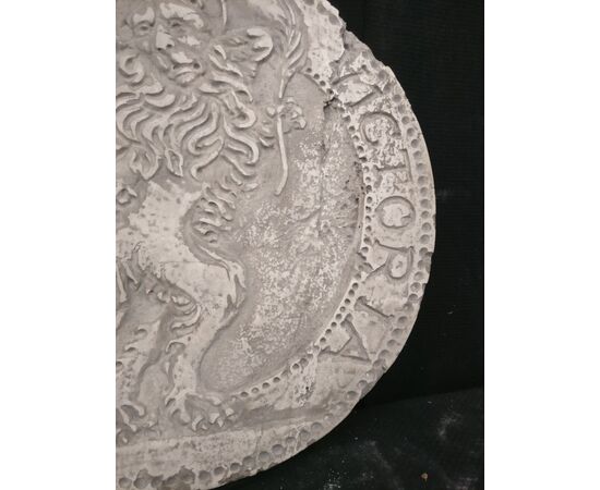 Medaglione Veneziano - Leone di San Marco - Diametro 50 cm - Marmo d'Istria - xx secolo