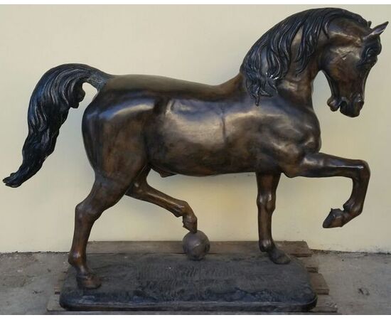 Cavallo - Stile Giambologna - Bronzo, fusione a cera persa - 19° secolo - Francia - H 121 cm