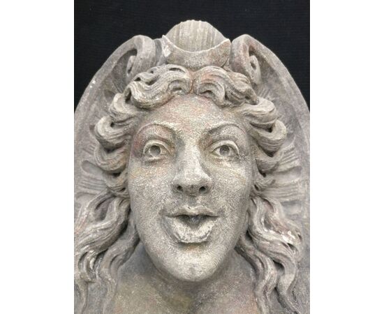 Spettacolare mascherone in Pietra di Vicenza - Diana - 45 x 38 cm