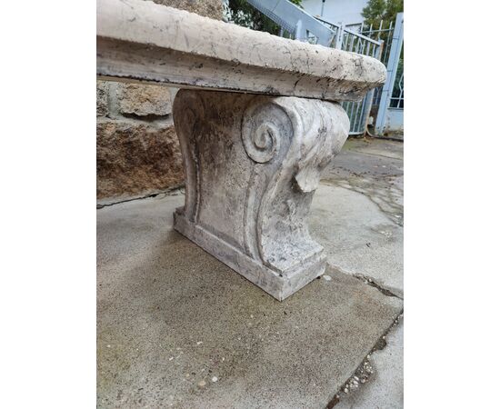 Magnifica panchina in marmo - Set di 4 - Venezia - 140 x 45 cm