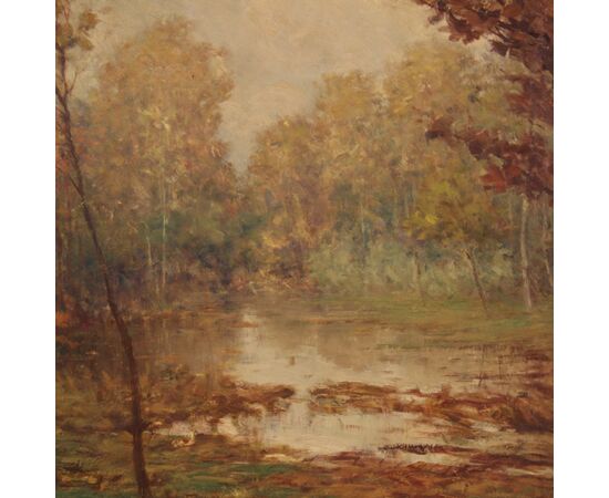 Great landscape painting signed and dated 1940