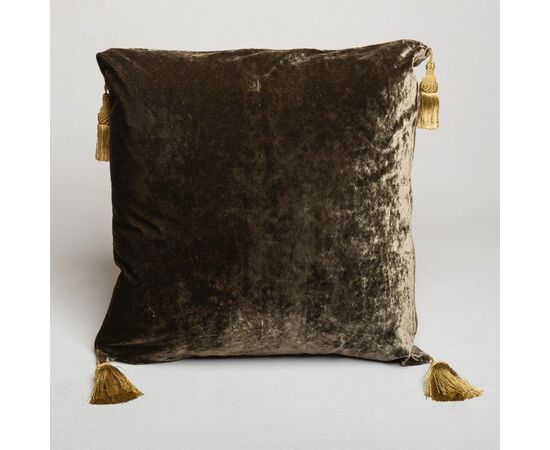 Cuscino in velluto stampato in oro - B/1782-1 -