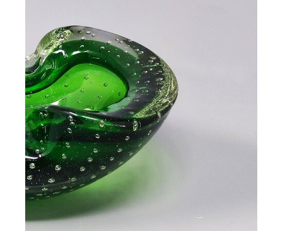 1960s Astonishing Green Ashtray/Vide Poche Designed By Flavio Poli for Seguso