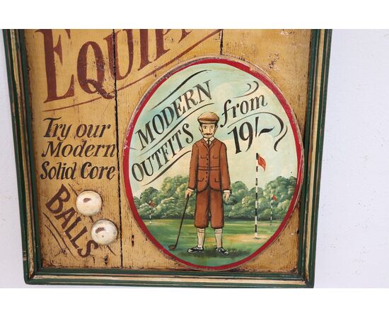 Particolare insegna pubblicitaria vintage dipinta a mano su legno PREZZO TRATTABILE