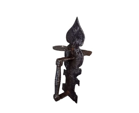 Maniglia di porta in ferro forgiato XVII secolo