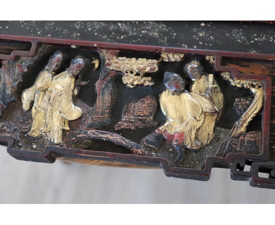 Pannello decorativo in legno intagliato Cina dinastia Quing metà sec. XIX PREZZO TRATTABILE