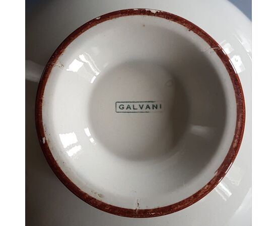 Galvani futurist aerographed earthenware soup tureen from the 1930s     