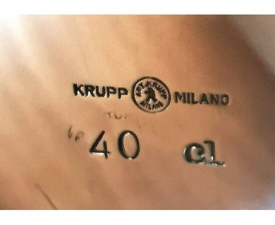 Scodella "VI Triennale" in lega d'argento  di Giò Ponti  per Arthur Krupp  Milano, anni '30 - Altezza 6.5 cm, Diametro 18.5 cm