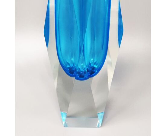 1960s Astonishing Rare Blue Vase By Flavio Poli for Seguso. Made in Italy