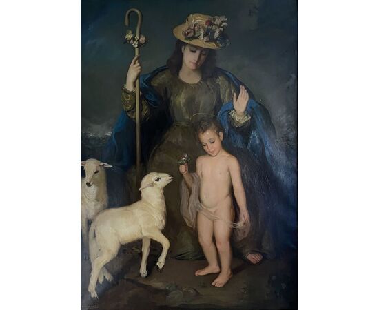 Francisco Soria Aedo (1898-1965) - La Divina Pastora (grande dipinto d'altare)