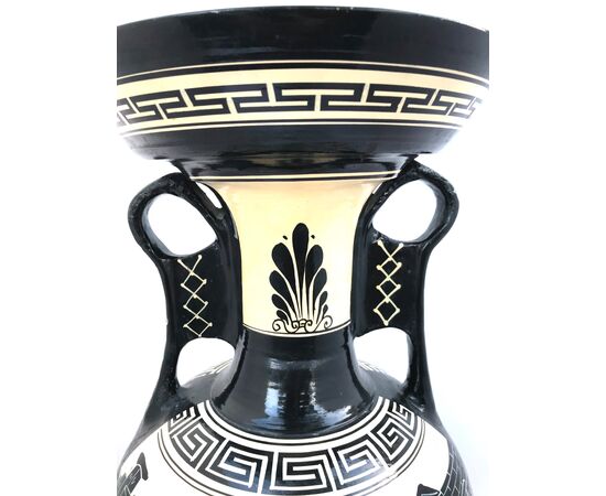 Classic style black figure ceramic vase -1950     