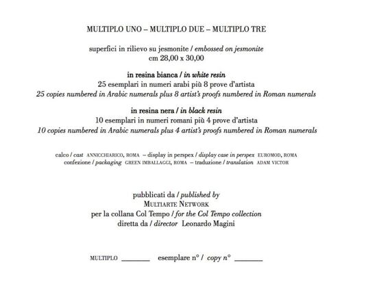 Multipli (2010) - E.Castellani in White / Black Jesmonite - 30x30cm - available     