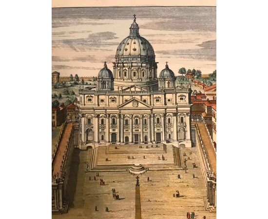 Piranesi F. passe-partout print - &quot;St. Peter&#39;s Basilica&quot; in Rome     