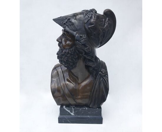 Pericles - Patinated bronze bust     