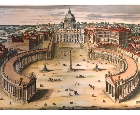 Piranesi F. passe-partout print - &quot;St. Peter&#39;s Basilica&quot; in Rome     