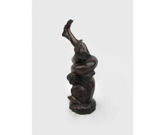 Bronze sculpture &quot;Eros and Dolphin&quot; 20th century     