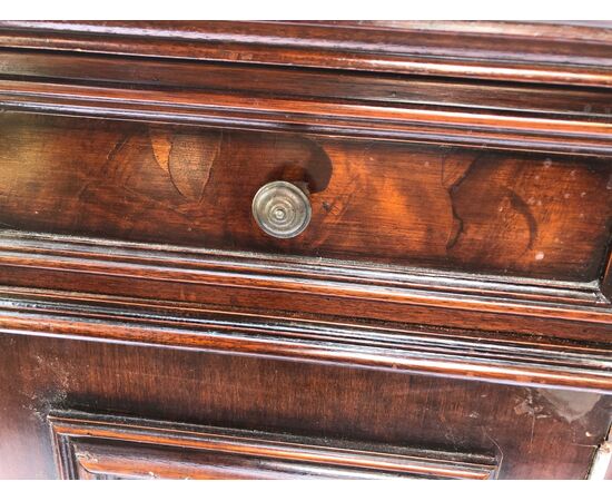 Small 19th century walnut sideboard     