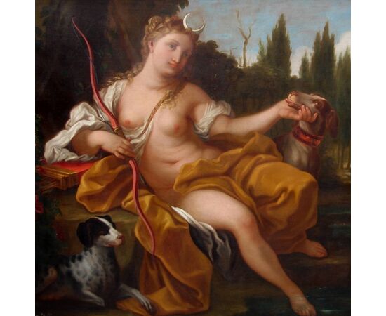 "DIANA ED ENDIMIONE" Antonio Balestra (1666-1740) -Olio su tela