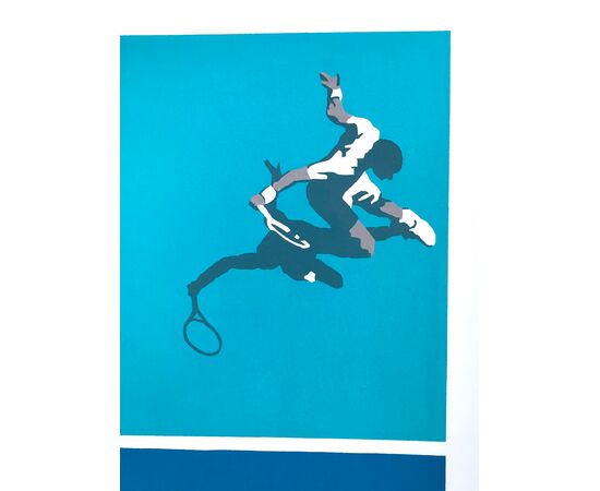 Mauro Baio - Tennis Azzurro - Acrylic on canvas     