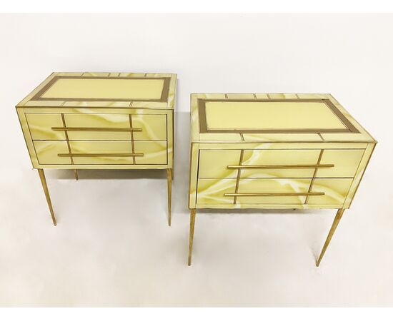 Pair of small colorful dressers - Vintage 70s     