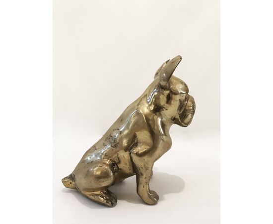Bulldog - scultura in ottone 
