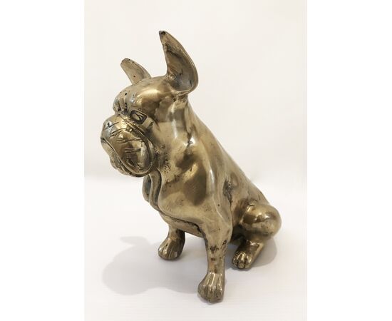 Bulldog - scultura in ottone 