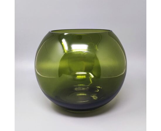 1960s Gorgeous Green Vase By Flavio Poli. Made in Italy