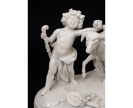 Antique Capodimonte porcelain sculpture from the early 20th century.     