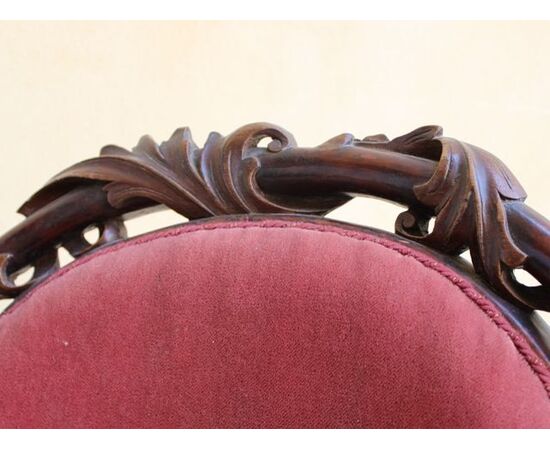 French Pair of armchairs in mahogany, antique armchairs