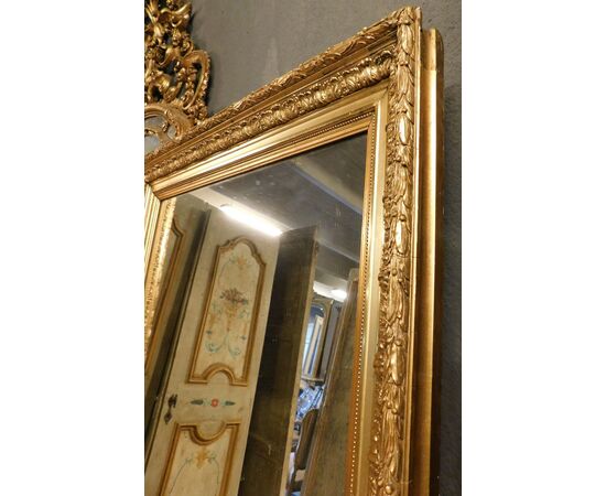 specc426 - specchiera dorata, epoca '800, cm L 76 x H 90