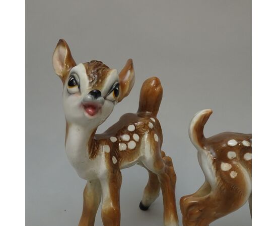 Zaccagnini Coppia di Bambi in ceramica