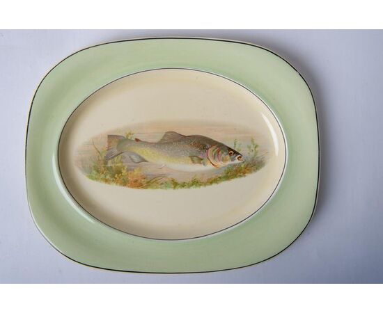 Antichi piatti inglesi con pesce - O/4047 e 4048 -