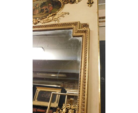  specc430 - specchiera dorata, epoca '800, misura cm L 101 x H 172