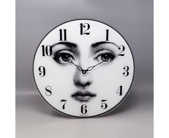 1990s Wall Clock in  Glass by Fornasetti. Made in Italy