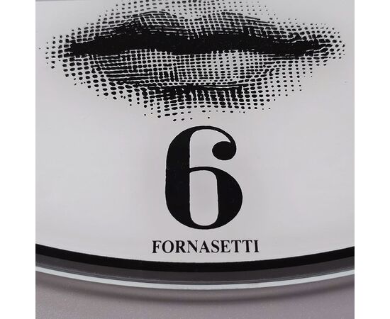 1990s Wall Clock in  Glass by Fornasetti. Made in Italy