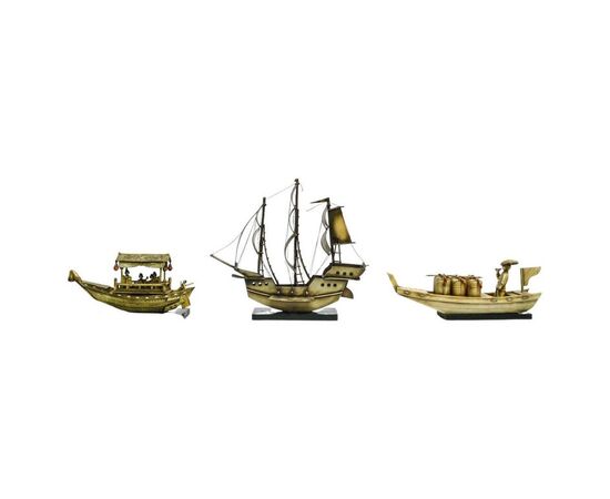 Modellini di tre barche Cinesi - O/8204 -