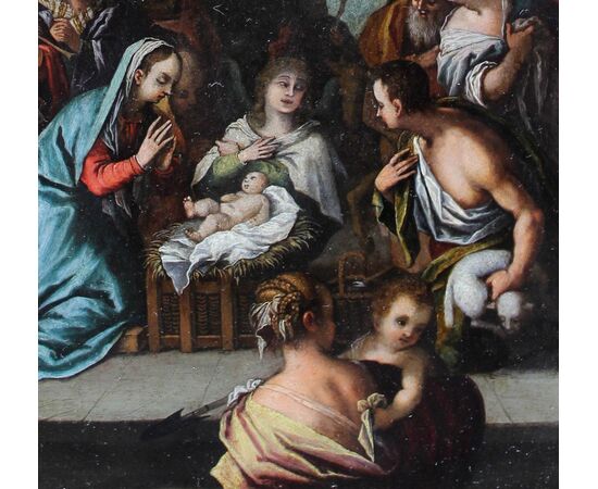 Adoration of the Shepherds, Domenico Carnevale (1524 - 1579)     