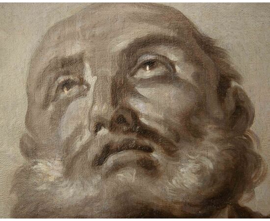 Face of St. Peter, Follower of Giambattista Valentino Piazzetta (1682 - 1754)     