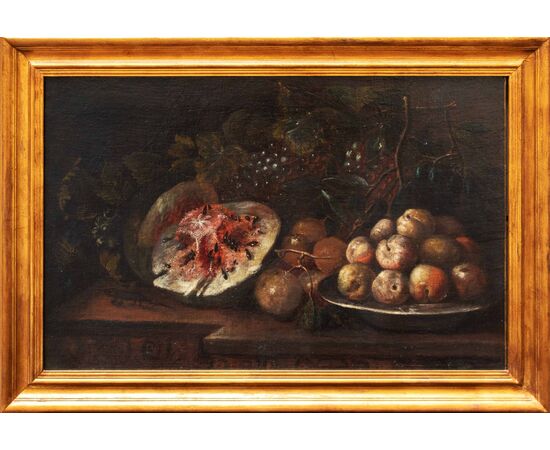 Natura morta con frutti su un ripiano, Paolo Paoletti (1671 – 1735)