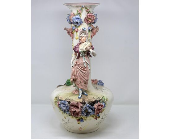 Coppia di vasi con figure, fine XVIII - inizio XIX secolo