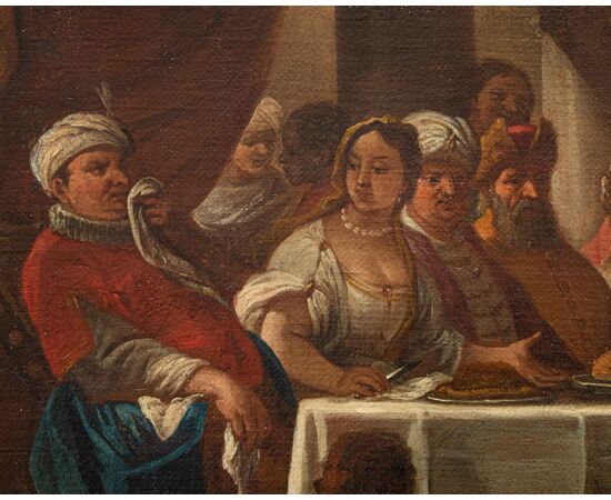The banquet of Epulone, 18th century, Neapolitan school     