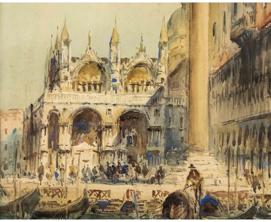 Pittore italiano, XX secolo, Piazzetta San Marco