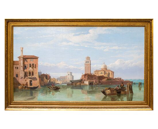 Veduta di Venezia con la chiesa i S. Pietro di Castello, George Clarkson Stanfield (Londra 1828 – 1878)