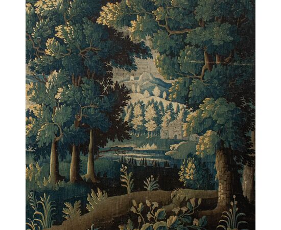 Aubusson, XVII secolo,  Arazzo con paesaggio