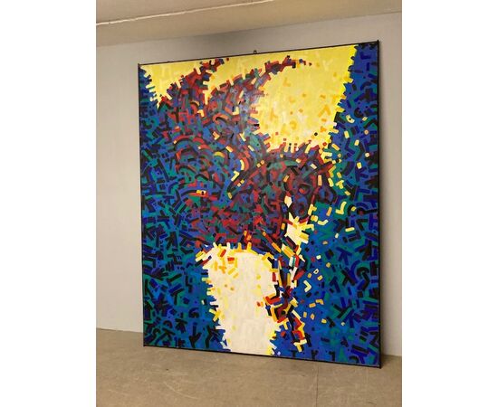 Dipinto Unico  arte contemporanea  “Pegaso “ anni 80 dimensioni  252 x 203 