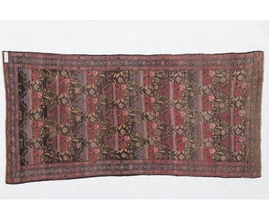 Antique Karabagh Collectible Rug, Full of Bouquets of Roses     